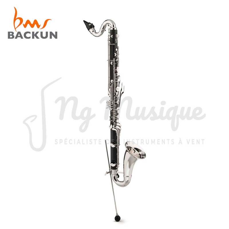 CLARINETTE BASSE BACKUN ALPHA Descendant au Mib - Clé Nickelée