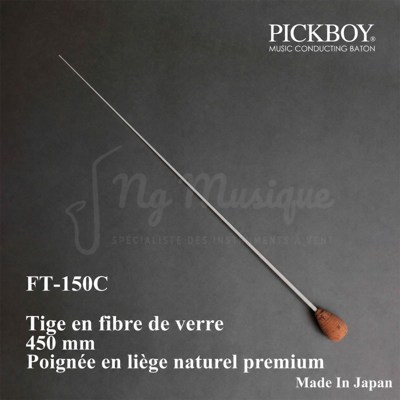 BAGUETTE DE DIRECTION PICKBOY FIBRE DE VERRE FT-150C 45cm