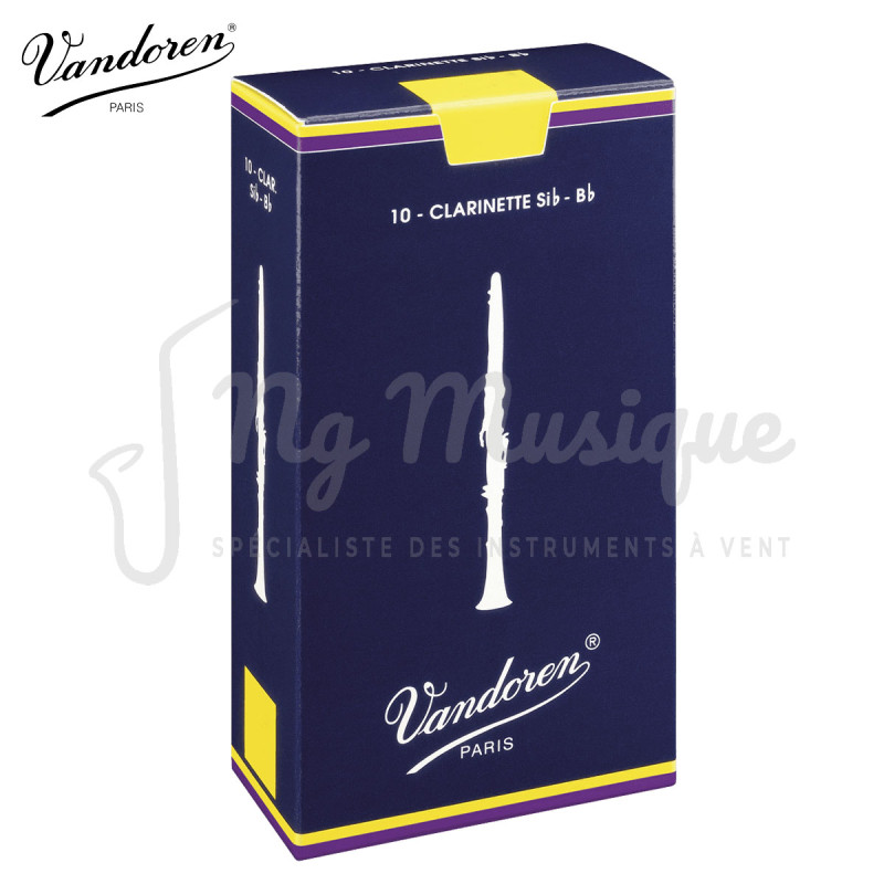 Anches VANDOREN Traditionnelles pour Clarinette Sib