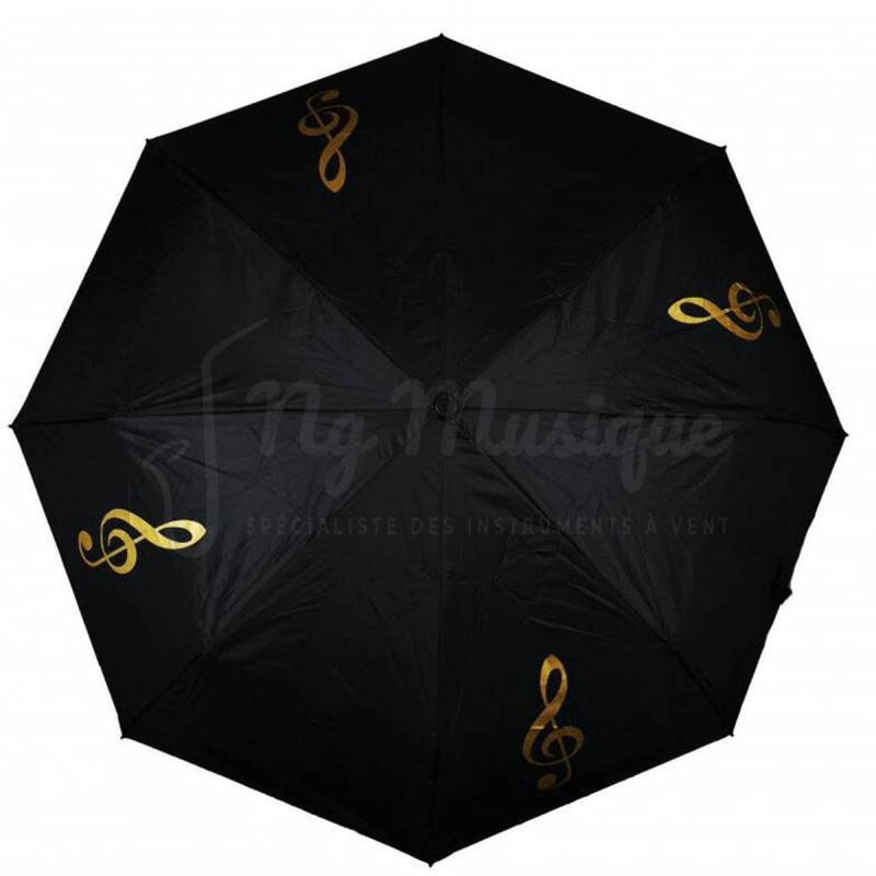 Parapluie Pliant Cle de Sol Doree | NG Musique
