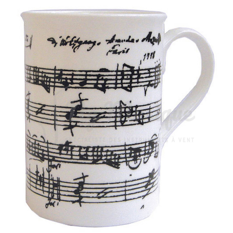 Mug Partition Manuscrite Mozart 330 ml | NG Musique