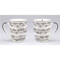 Mug Blanc Partitions Musicales 300 ml | NG Musique