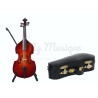 Miniature contrebasse 14 cm avec archet | NG Musique
