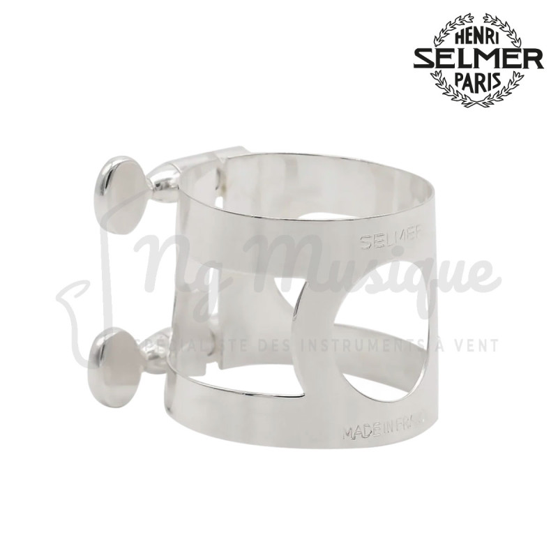 Ligature Selmer clarinette basse argentee | NG Musique