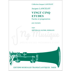 25 etudes faciles clarinette Jacques Lancelot | NG Musique