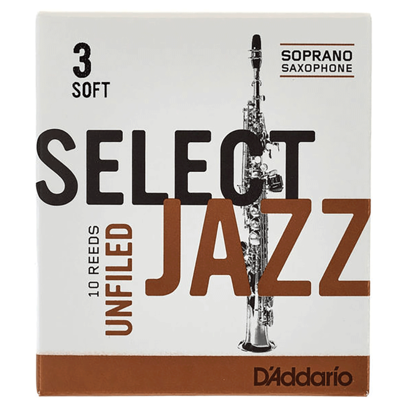 ANCHES D'ADDARIO JAZZ SELECT SAXOPHONE SOPRANO UNFILED 3S