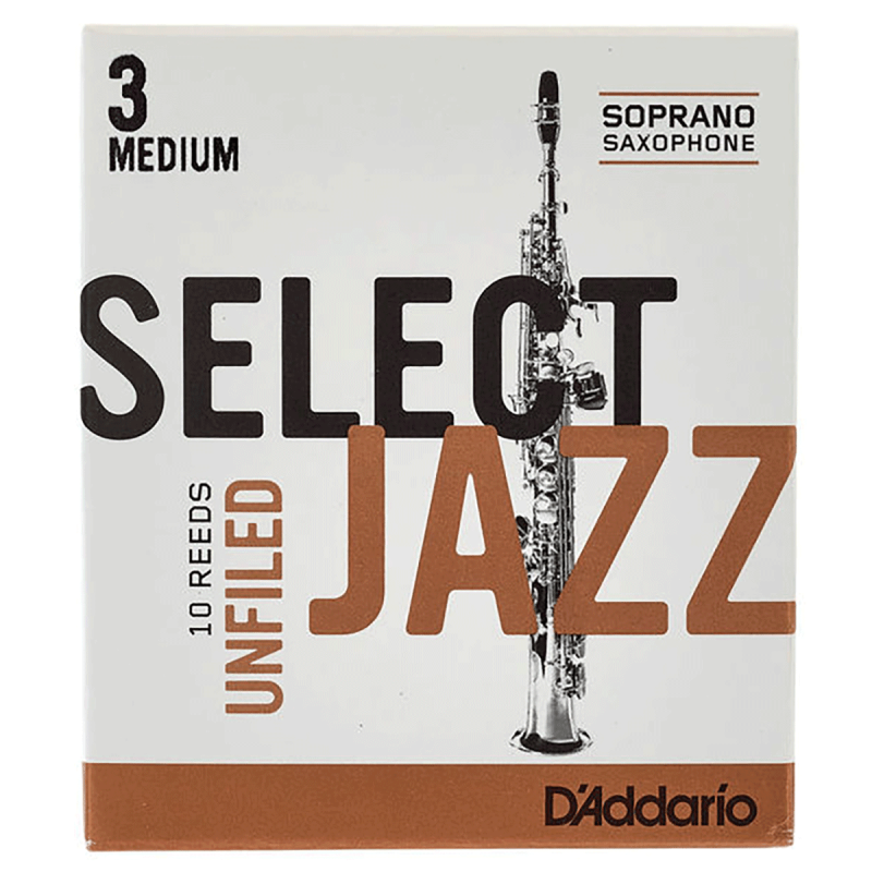 ANCHES D'ADDARIO JAZZ SELECT SAXOPHONE SOPRANO UNFILED 3M