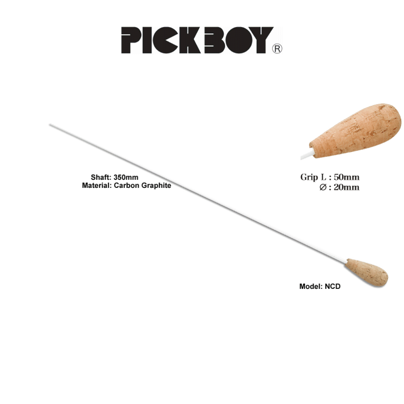 PICKBOY NC-D BAGUETTE DE DIRECTION FIBRE DE CARBONE 35 cm