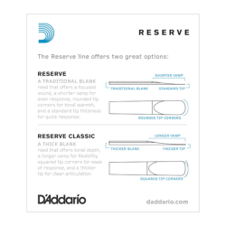 ANCHES D'ADDARIO RESERVE CLASSIQUE CLARINETTE N°3