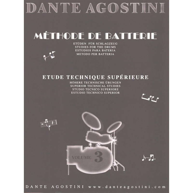 DANTE AGOSTINI METHODE DE BATTERIE Volume 3