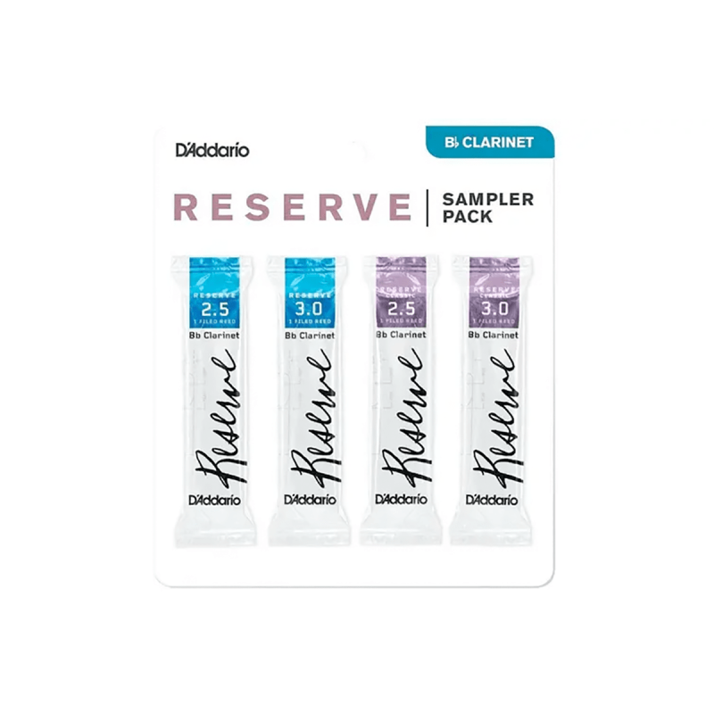 Sampler Pack anches pour clarinette si bémol D'Addario Reserve, 2,5/3