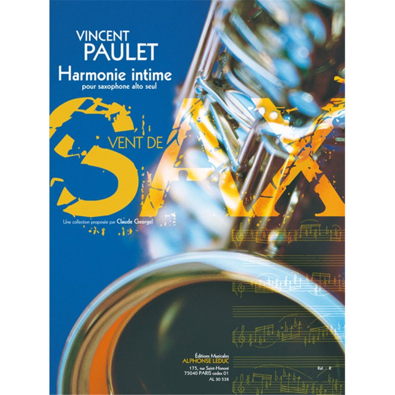 HARMONIE INTIME - V. PAULET- Saxophone Alto