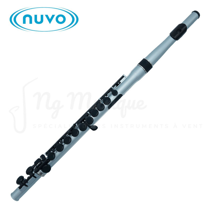 FLUTE TRAVERSIERE NUVO Argentée et Noire