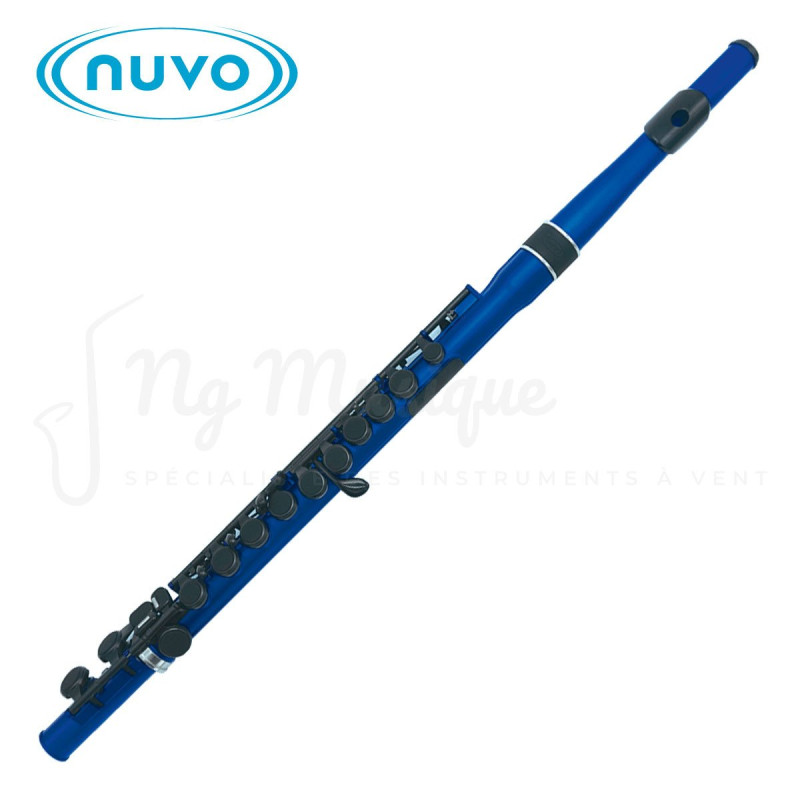 FLUTE TRAVERSIERE NUVO Bleu Métallique et Noire