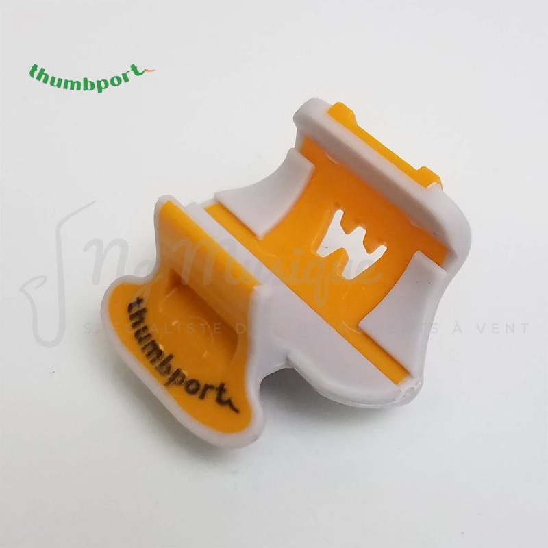 SUPPORT POUCE THUMBPORT II Flûte Traversière - Orange Gris
