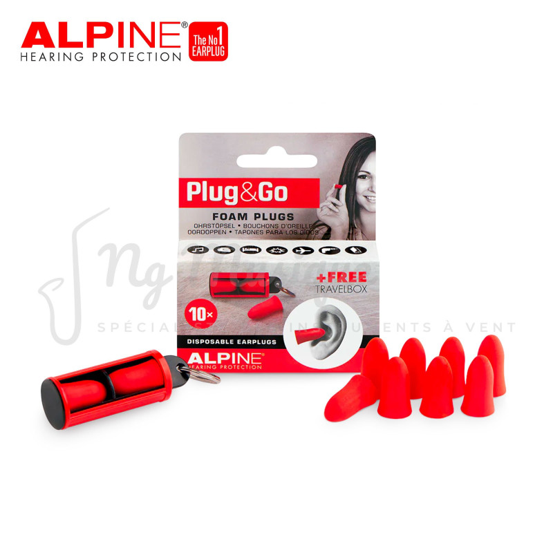 BOUCHONS ALPINE PLUG & GO ROUGE (5 Paires)