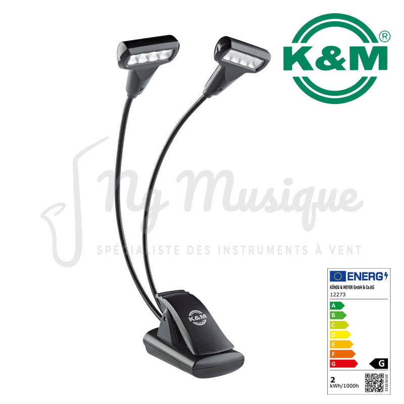 LAMPE PUPITRE K&M 12273 Double4LED T-MODEL